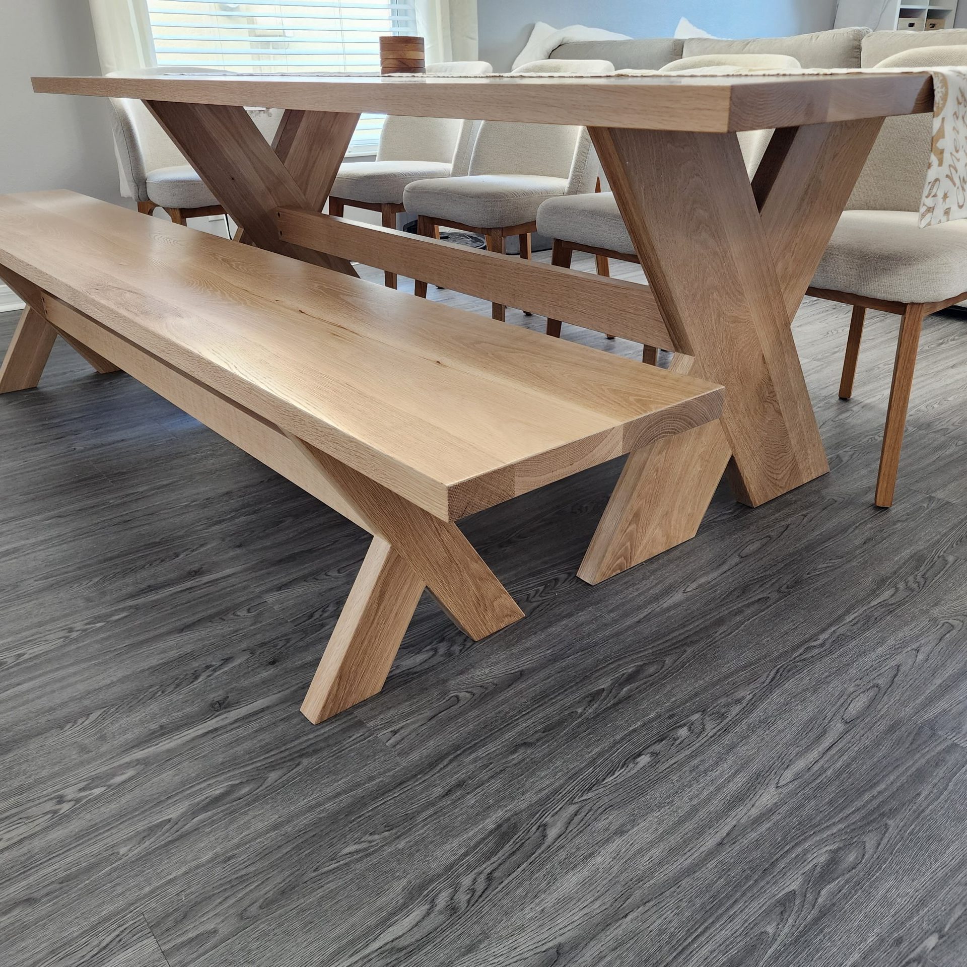 White Oak Table - X Base